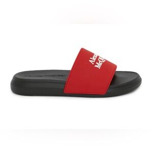 Alexander McQueen Red Pool Slide